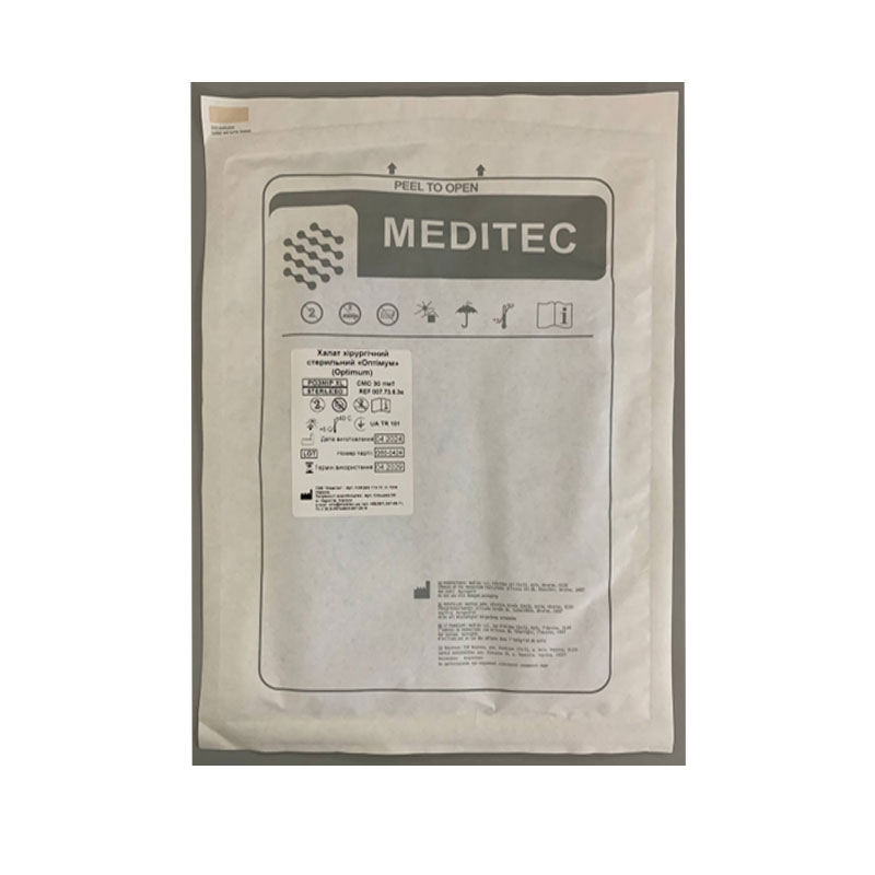 Халат хірургічний стерильний «Оптімум» (Optimum), розмір XL, матеріал СМС 30 г/м*2